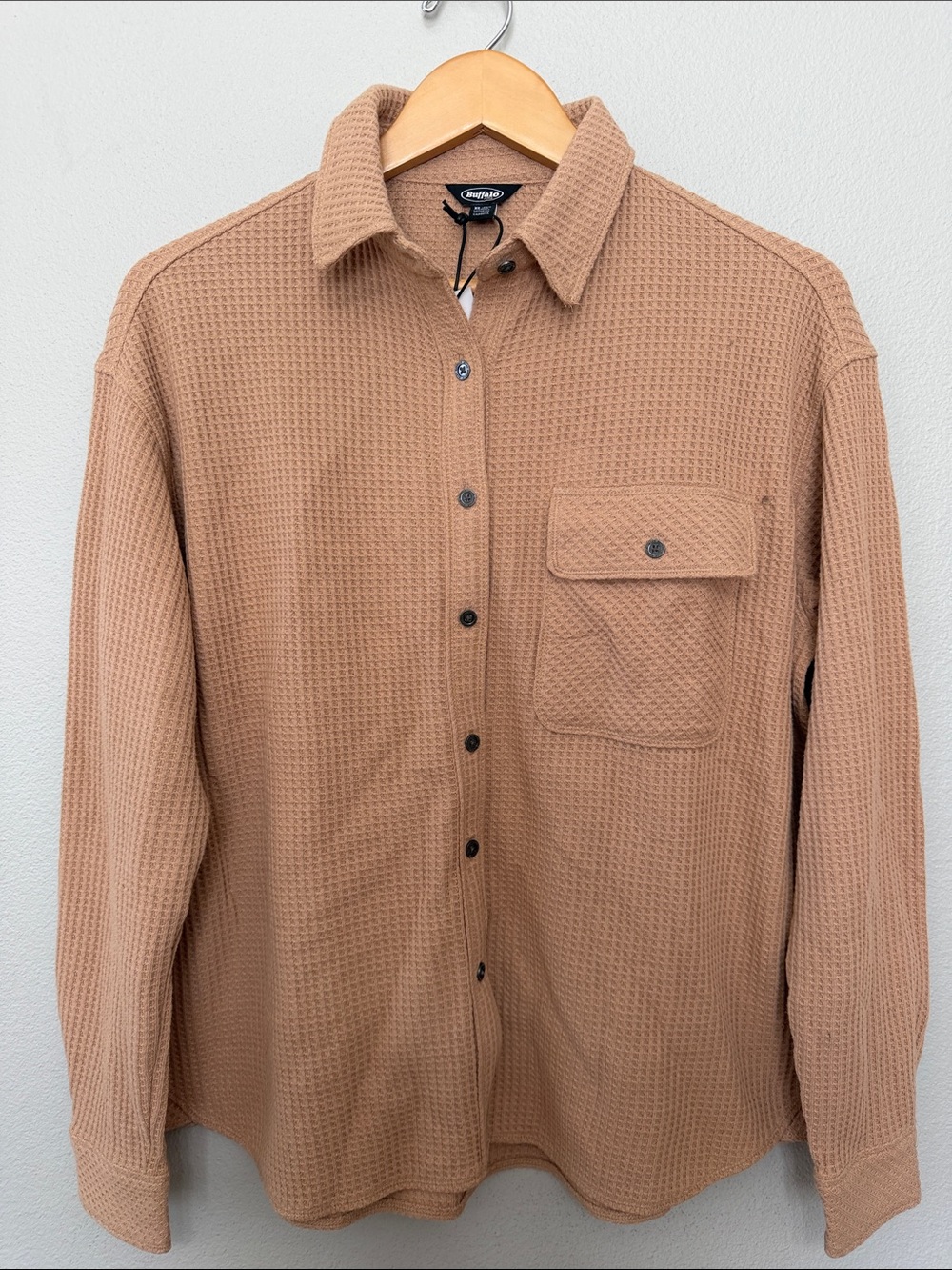 Express Women’s‎ Tan Waffle Button Down Shirt X-Small